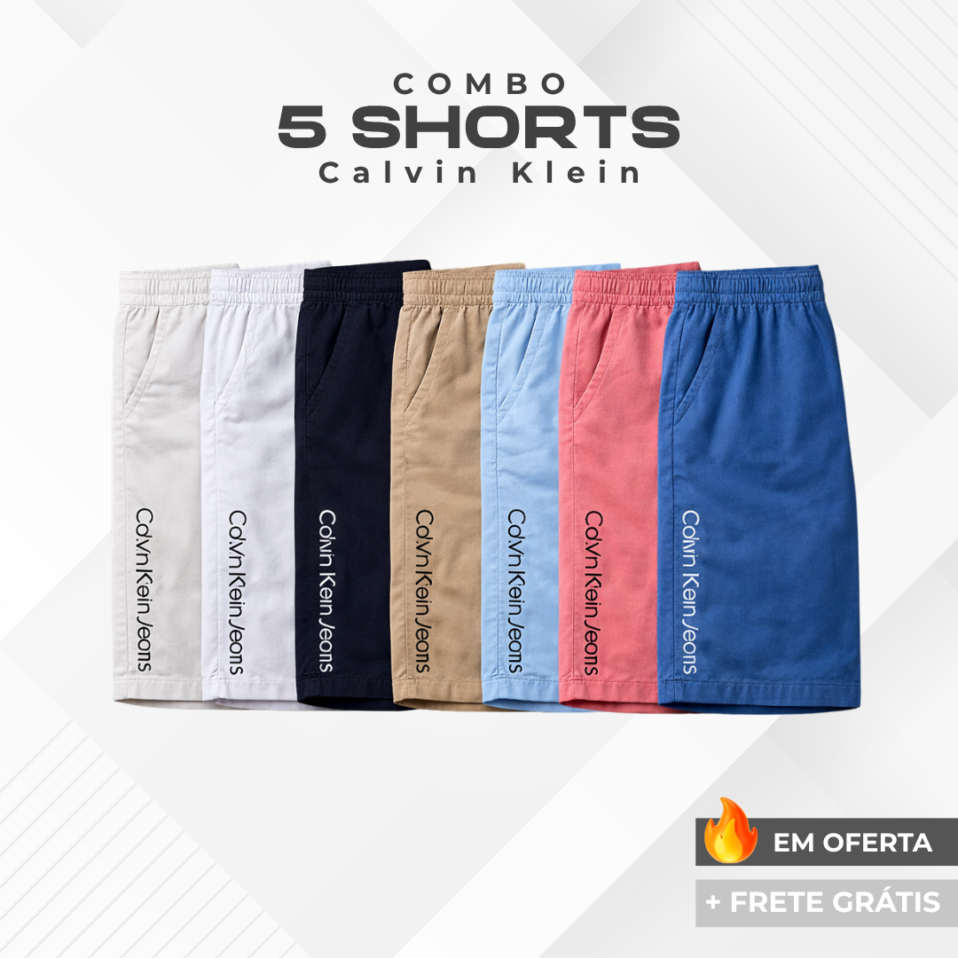 Kit 5 Shorts Mauricinho Calvin Klein