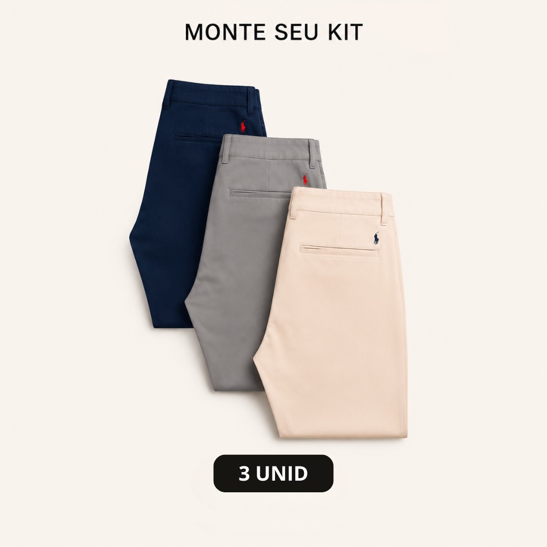 Kit 3 Calças RL Sarja